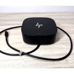 HP G5 USB-C Docking Station Black 5TW10UT#ABA‎ Hardwired Cable Untested